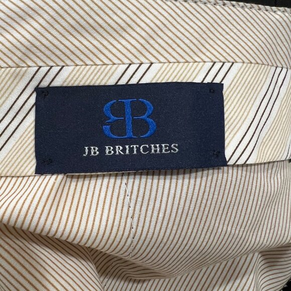 JB Britches Mens Black Wool Blend Dress Pants Waist Size 34R NWOT Unhemmed - Picture 7 of 9